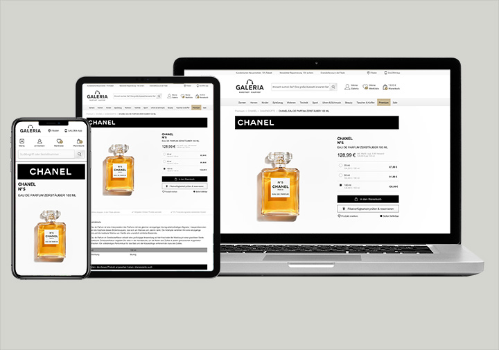 In diesem Projekt entwickelte ich das Design-Konzept der Premiumshop-Integration von Chanel und Dior in den neuen GALERIA Karstadt Kaufhof Shop. 